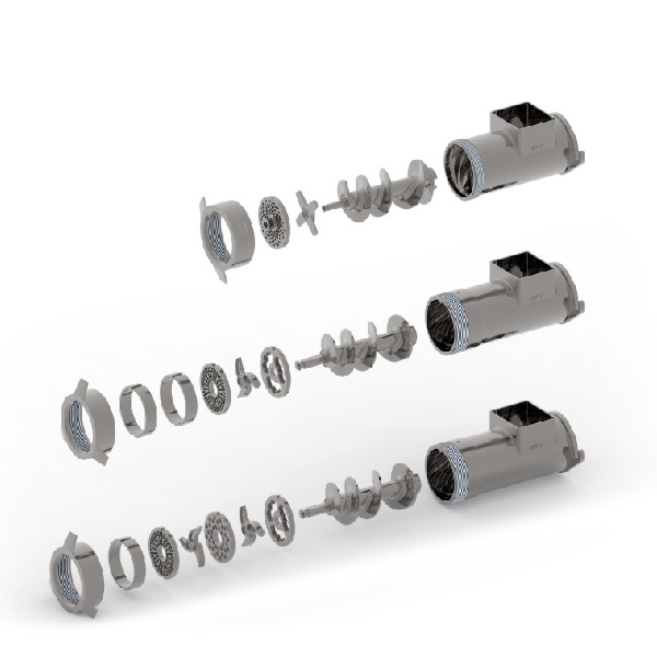 Fleischwolf elektrisch TC 32 Inox mit doppeltem Vorschneider – Bild 2