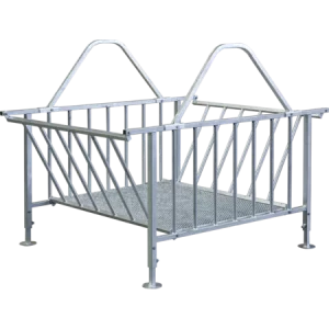 Heuraufe Rundballen Ø 1,80 m feuerverzinkt mit Gitterrost