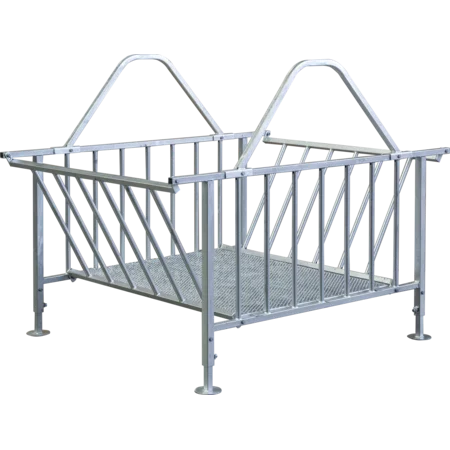 Heuraufe Rundballen Ø 1,80 m feuerverzinkt mit Gitterrost