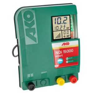 AKO NDi 15000 smart Weidezaungerät mit hoher Leistung und LED Anzeige für lange Elektrozäune